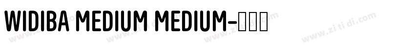 Widiba Medium Medium字体转换 Widiba Medium Medium字体转换
